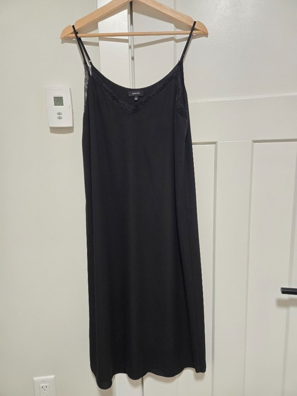 Babaton lace trim midi slip dress